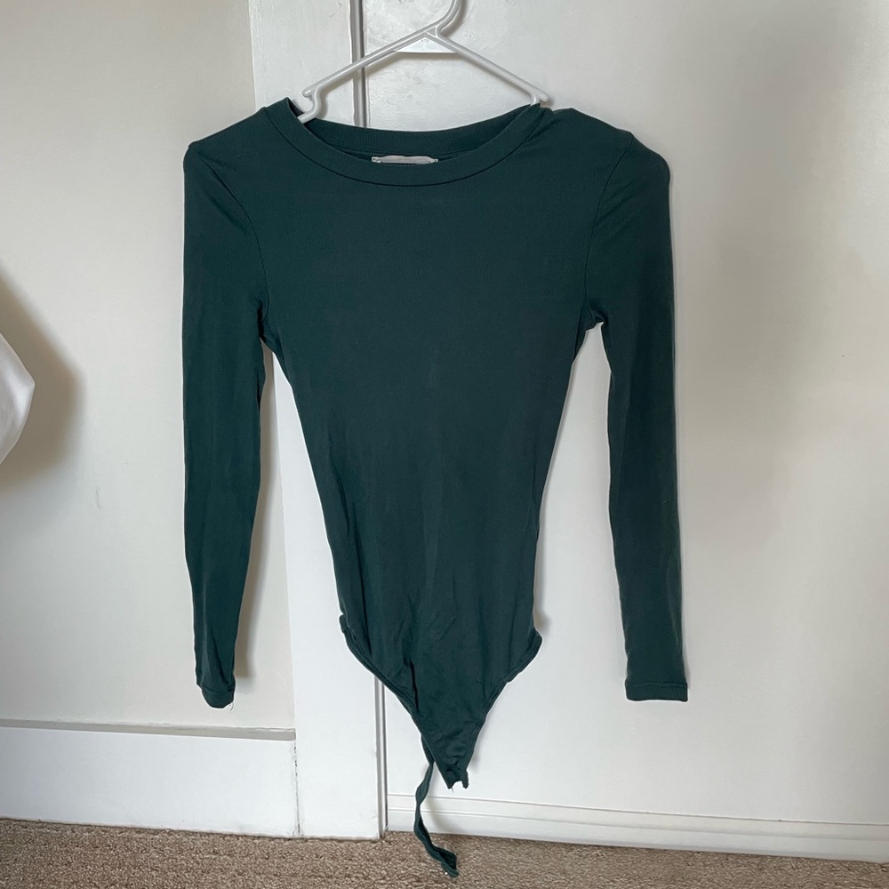 Elodi from Nordstrom XS emerald green long sleeve knit bodysuit